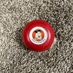 Vintage 1990 Fred Flintstone Red Yo-Yo Hanna Barbera Flintstones